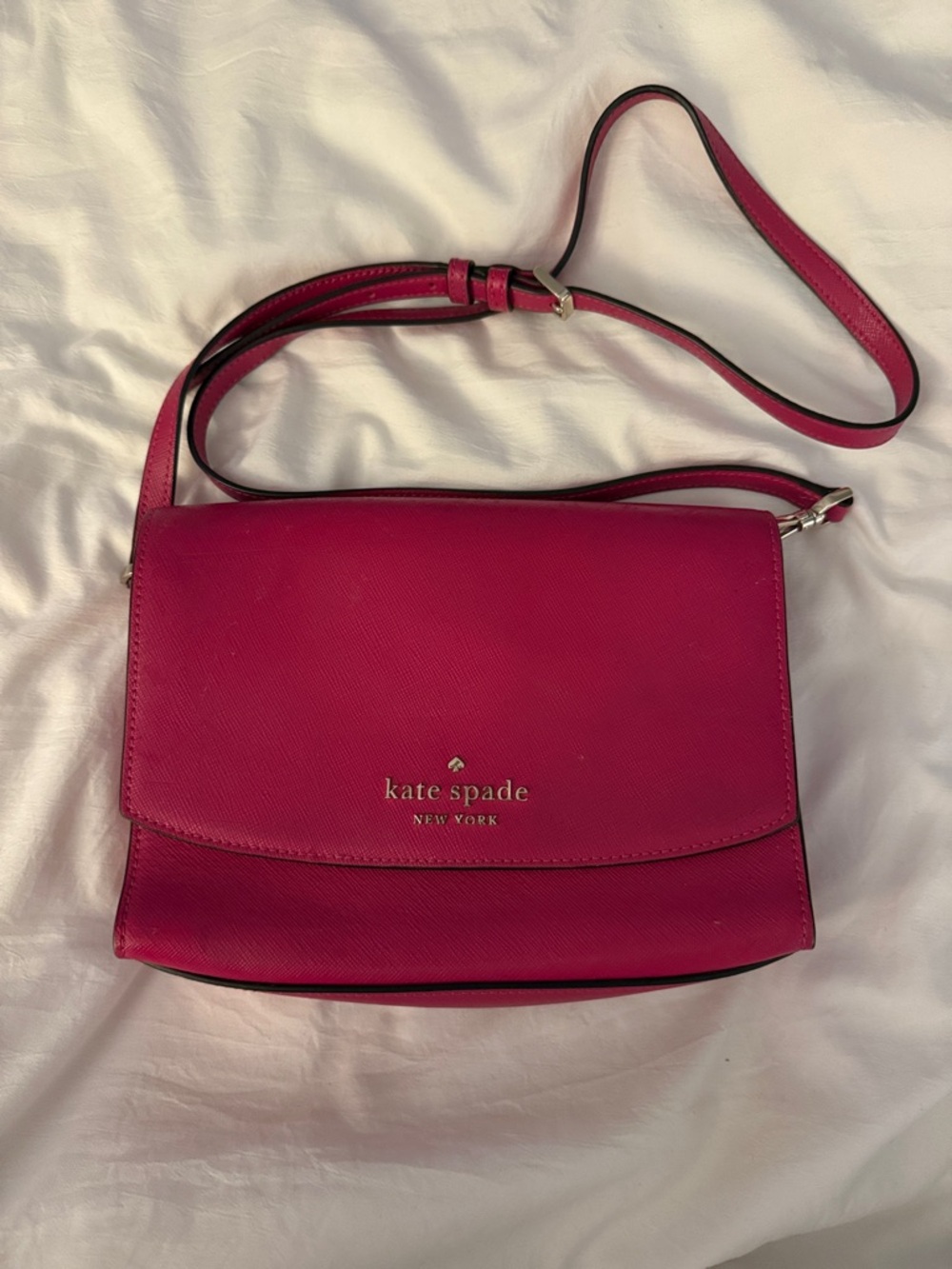 kate spade Bright Fuchsia Leather Crossbody Bag